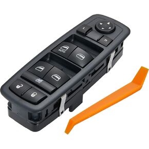 Master Power Window Switch for 2008-2012 Jeep Liberty & Dodge Nitro,2009-2010 Dodge Journey,8 PINS + 13 PINS,4602632AB 4602632AD 4602632AC Driver Side Control switches(Green Light)