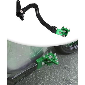 JFG RACING Motorcycle Rear Brake Pedal Foldable Foot Brake Lever for KLX110/110L 2010-2023 Dirt Pit Bike, Green