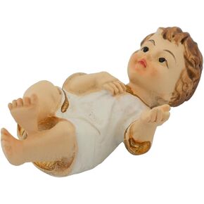 Baby Jesus Figurine | Beautiful Detailed Christ Child | Christmas Nativity Manger Scene Piece | Great Gift for Advent of Christmas | Christian Home Décor (2" Baby Jesus)