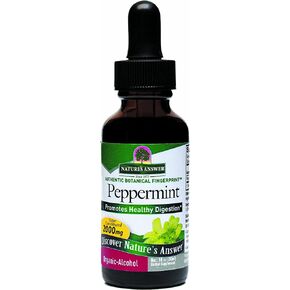 Nature's Answer Peppermint Leaf with Organic Alcohol, 1-Fluid Ounce | Digestive Support | Minimize Stomach Discomfort | Dietary Bowel Support