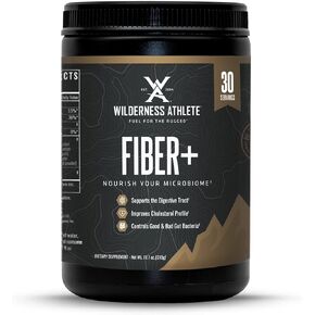 Wilderness Athlete Fiber+ | Soluble & Insoluble Fiber Supplement for Women & Men - Prebiotic Fiber Powder for Digestive Support - Daily Fiber Drink Mix - Dietary Fiber Powder Unflavored