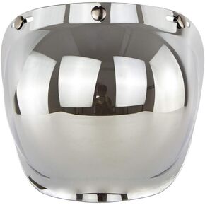 Open Face Helmet, Visor Motorcycle Helmet Bubble Visor Bubble Shield Motorcycle Helmets Accessorie for Bicycle (Silver)
