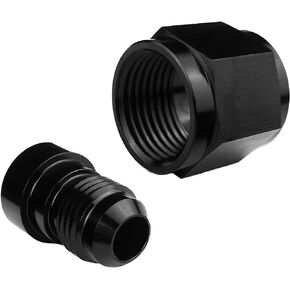 10AN to 6AN Fitting Adapter Female -10 AN to Male Flare 6 AN Reducer Fuel Line Hose Fittings Aluminum Black