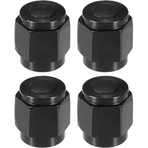 ACROPIX AN12 Universal Female Flare Cap Port Plug Block Off Fitting Nut Adapter Black - Pack of 4