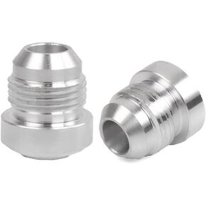 YXT 2PCS 6AN Male Weld on Bung Fitting Adapter Fuel Oil Aluminum Weld In Fitting