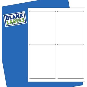 Shipping Labels (Stamps.com SDC-4650) from Blank Labels - 4" x 5" - 4 Labels Per Sheet - Permanent White Matte - Inkjet and Laser Guaranteed - Easy to Peel - Made in USA - 25 Sheets - 100 Labels