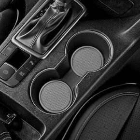 4 Pack Gray Universal Car Cup Holder Coasters Anti Slip Liquid Spill Absorbent Car Coasters 2.7 Inch