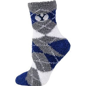 NCAA Stripe Fuzzy Sleep Socks