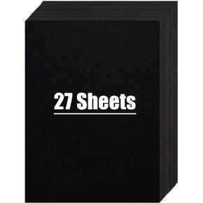 27 Sheets Silver Glitter Cardstock Paper, 8.5 x 11, 250GSM, Heavyweight, for DIY Art Project Scrapbook