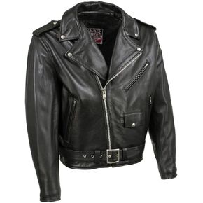 Milwaukee Leather USA MADE MLJKM5009 Men's Black 'The Dean' Premium Leather Throwback Motorcycle Jacket