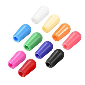 MECCANIXITY Guitar Toggle Switch Knob Cap Cover ABS 8mm Dia Multicolored for 3 Way Guitar Switch, Pack of 10