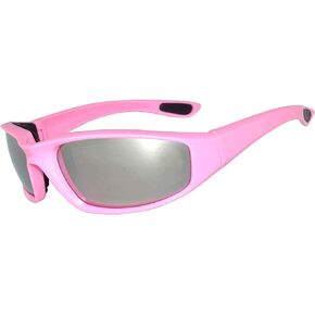 Womens Motorcycle Glasses Foam Padded Pink Frame Cycling Riding Glasses UV400 Polycarbonate Motorcycle Goggles for Women