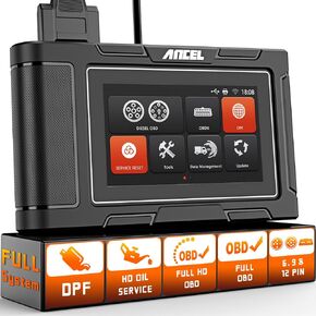 ANCEL HD3300 HD Full System Heavy Duty Truck Scanner, DPF Regeneration Scanner for Cummins Caterpillar Detroit Paccar Volvo, 99% U.S. Diesel Truck Compatibility, Free Lifetime Update & Oil Reset