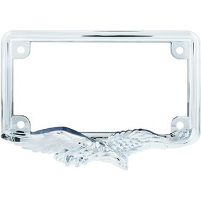 United Pacific 50118 Diecast Chrome Soaring Eagle Motorcyle License Plate Frame Holder, Detailed Design, Metal Construction, Durable - ONE Frame