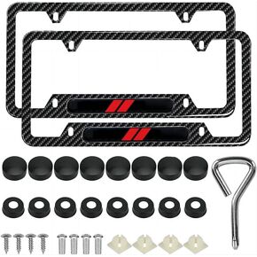 2Pcs Aluminum Alloy License Plate Holder License Plate Frames with Screw Caps Compatible with Toyota 4runner Tacoma Tundra in Kuwait