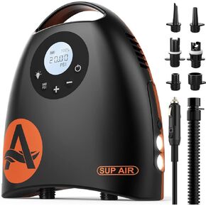 awesafe 20PSI Electric Air Pump for Inflatable SUP Paddle Boards, High Pressure Intelligent Inflation 12V DC Car Connector
