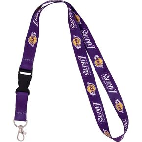 Desert Cactus LA Lakers Lanyard Keychain Detachable NBA Breakaway Snap Buckle National Basketball Association Car Keys ID Badge Holder Los Angeles (Lanyard 2)