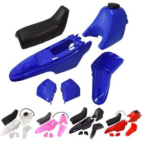 munirater Plastic Mud Guard Body Seat Gas Tank & Seat With Screws Replacement for PW50 PY50 PW 50 Blue red black pink white