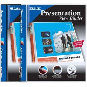 BAZIC 1/2" Poly 3-Ring Presentation View Binder w/ Pocket