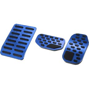 وسادات الدواسة - وسادات دواسة الفرامل الأوتوماتيكية وغطاء دواسة الراحة - لسيارة Ford F-150 2021-2023 بلاستيك معدني أسود وأحمر - مجموعة واحدة in Kuwait
