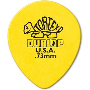 Dunlop 413R.73 Tear Drop, Yellow, .73mm, 72/Bag