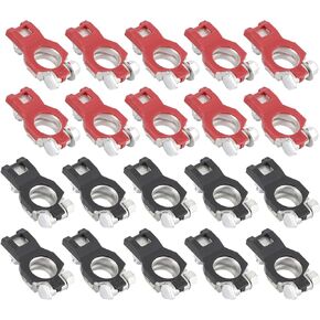 cable terminal clamp, Copper Battery Terminal Clamps Connectors Kit for, 10Pair Battery Cable Terminal Clamps Connectors Set Positive Negative