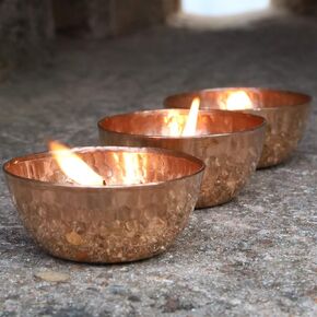 Handmade Hammered Copper Tealight Candle Holder Wedding Gift Decor Votive Holders 1PC
