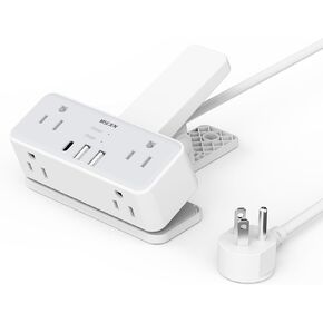 Desk Clamp Power Strip with USB Ports, Mscien 6FT Extension Cord with Multiple Outlets, Surge Protector Power Strip with 6 Outlet & 3 USB(1 USB C), Desk Mount Edge Desktop Power Strip for Home Office