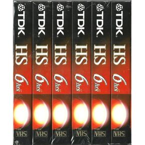 TDK T-120HS Premium Quality VHS Cassettes 6 pack