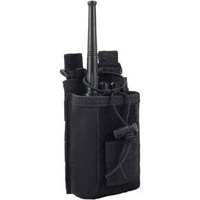 Tactical Radio Pouch - 1000D Tactical Molle Adjustable Two Way Radios Holder Bag Case for Walkie Talkies