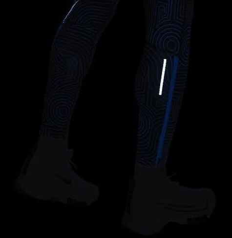 Nike Mens Dri-fit Challenger Sanctuary Running Training Tights M Black/Blue in Saudi Arabia