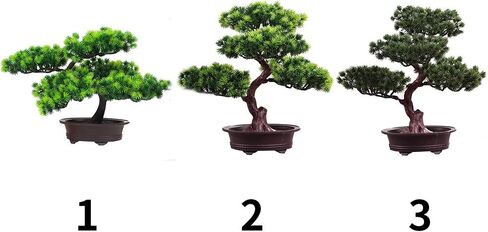 Artificial Bonsai Tree Potted Plant Ornament Bonsai Simulation Bonsai Green Plant Fake Plant Decoration Potted Artificial House Plants for Desk Home Office Display in Kuwait