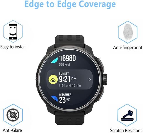 متوافق مع واقي شاشة سباق SUUNTO (3 عبوات) SmartWatch 9H من الزجاج المقسى الخالي من الفقاعات in Saudi Arabia