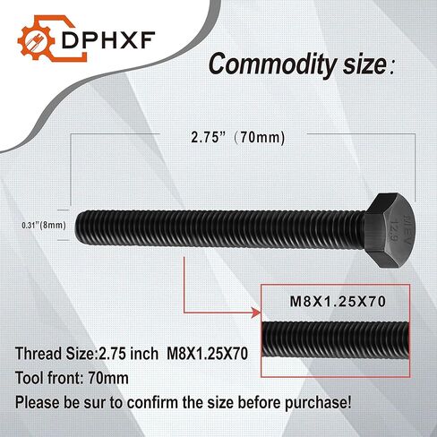 4 قطع M8 أداة إزالة تغيير حزام القابض الثانوي لـ Can-am ATV's وSXS's Bolt M8 x 1.25 x 70، 12.9 CL. in Kuwait