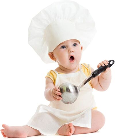 Newborn Baby Photography Prop Apron and Hat Outfit Set Baby Chef Costume for Cooking Baking Painting,Boys 0-6 Months in Kuwait