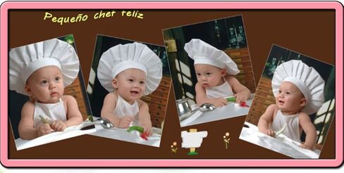 Newborn Baby Photography Prop Apron and Hat Outfit Set Baby Chef Costume for Cooking Baking Painting,Boys 0-6 Months in Kuwait
