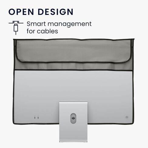 kwmobile Cover Compatible with Apple iMac 27" / iMac Pro 27" - 4-in-1 Case for Monitor and Accessories - Light Grey in Saudi Arabia