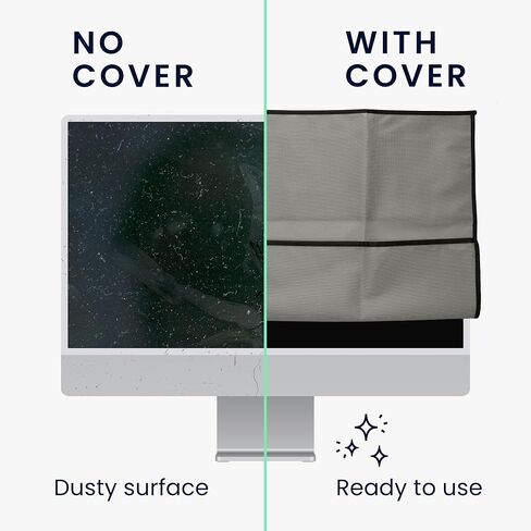 kwmobile Cover Compatible with Apple iMac 27" / iMac Pro 27" - 4-in-1 Case for Monitor and Accessories - Light Grey in Saudi Arabia