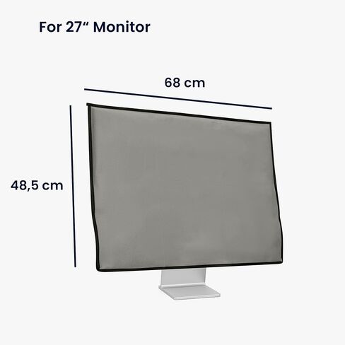 kwmobile Cover Compatible with Apple iMac 27" / iMac Pro 27" - 4-in-1 Case for Monitor and Accessories - Light Grey in Saudi Arabia