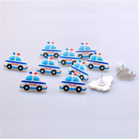 20 جهاز كمبيوتر شخصى الكرتون الزخرفية دفع دبابيس النقل النمذجة حافلة سيارة الشرطة للصور ورقة مذكرة ملاحظات اللوازم المكتبية الفلين مجلس الورق المقوى خريطة الأظافر Thumbtack in Kuwait