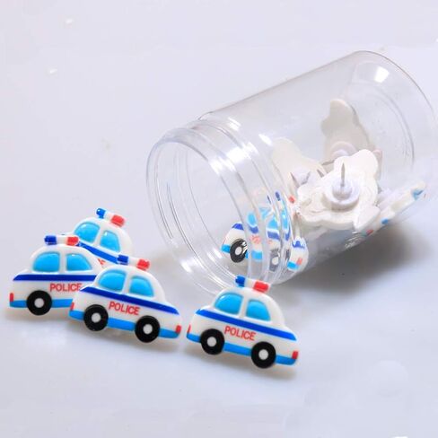 20 جهاز كمبيوتر شخصى الكرتون الزخرفية دفع دبابيس النقل النمذجة حافلة سيارة الشرطة للصور ورقة مذكرة ملاحظات اللوازم المكتبية الفلين مجلس الورق المقوى خريطة الأظافر Thumbtack in Kuwait