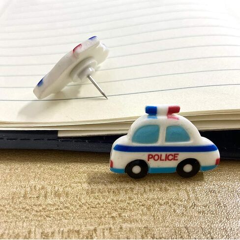 20 جهاز كمبيوتر شخصى الكرتون الزخرفية دفع دبابيس النقل النمذجة حافلة سيارة الشرطة للصور ورقة مذكرة ملاحظات اللوازم المكتبية الفلين مجلس الورق المقوى خريطة الأظافر Thumbtack in Kuwait