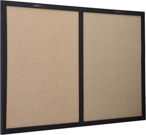 Navaris Combination Chalk and Bulletin Board - 18 x 24 in Magnetic Chalkboard Fabric Combo Pin Board for Wall - Incl. Chalk, Pins, Magnets - Beige in Saudi Arabia