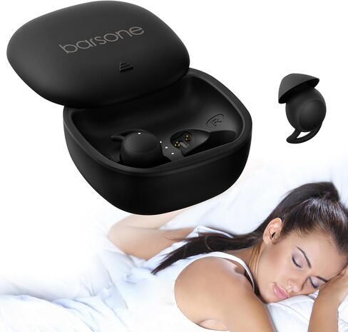 barsone Sleep Earbuds for Side Sleepers, Mini Invisible Wireless Bluetooth 5.3 Ear Buds, Micro Sleep Noise Cancelling Headphones, Hidden Earbuds for Small Ears Sleeping, Working, Exercise (Black) in Kuwait
