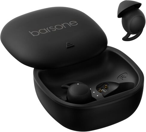 barsone Sleep Earbuds for Side Sleepers, Mini Invisible Wireless Bluetooth 5.3 Ear Buds, Micro Sleep Noise Cancelling Headphones, Hidden Earbuds for Small Ears Sleeping, Working, Exercise (Black) in Kuwait