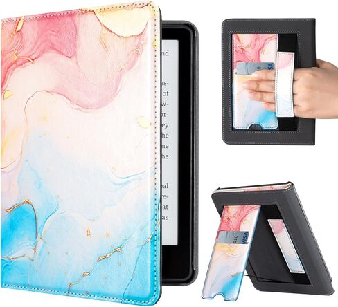 CoBak Case for Kindle Paperwhite - All New PU Leather Cover with Auto Sleep Wake, Hand Strap, Card Slot for Kindle Paperwhite Signature Edition and Kindle Paperwhite 11th Generation 2021 Released in Saudi Arabia