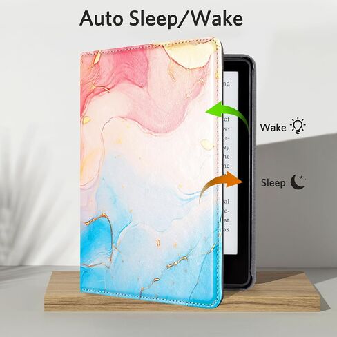 CoBak Case for Kindle Paperwhite - All New PU Leather Cover with Auto Sleep Wake, Hand Strap, Card Slot for Kindle Paperwhite Signature Edition and Kindle Paperwhite 11th Generation 2021 Released in Saudi Arabia