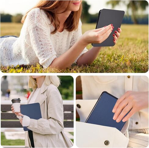 Caweet Case for Nook GlowLight 4 Plus 7.8" 2023 Release, Ultra Lightweight PU Leather Shell Cover with Magnetic Closure, Black in Kuwait