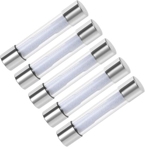 Uxcell الصمامات 35A DC 32V 6x32mm ستيريو إنذار مكبر للصوت الزجاج 5pcs in Saudi Arabia