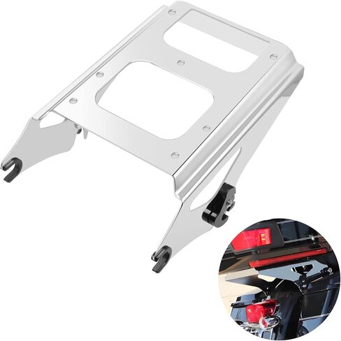 رف أمتعة قابل للفصل من الكروم PBYMT متوافق مع Harley Touring Street Glide Road King Electra Glide 2009-2013 in Kuwait